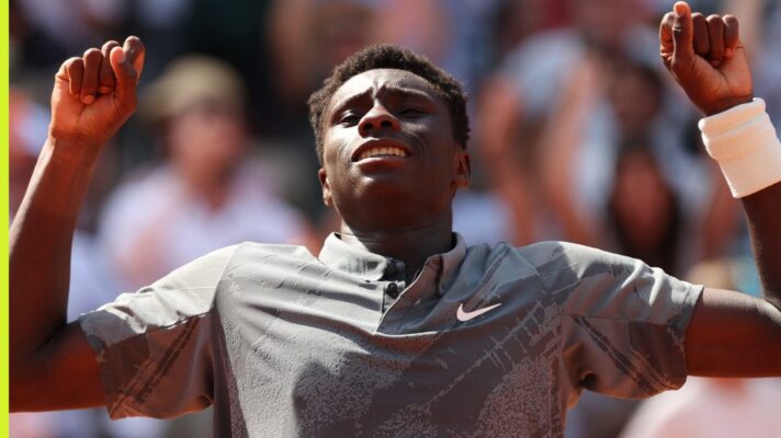 Moise Kouame celebrates at the Fench Open