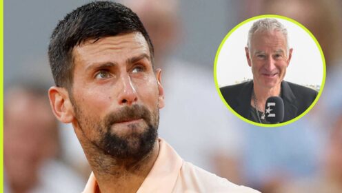 Novak Djokovic and John McEnroe