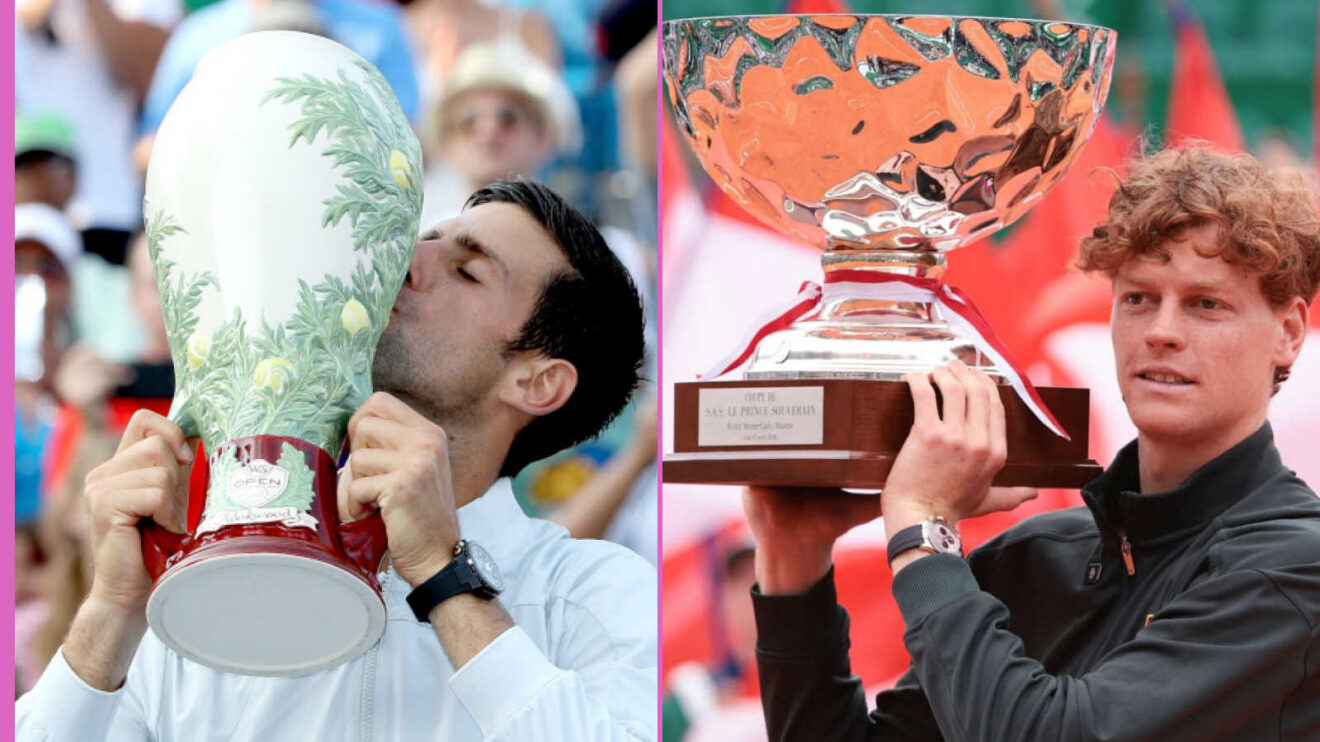 Pictured: Novak Djokovic and Jannik Sinner