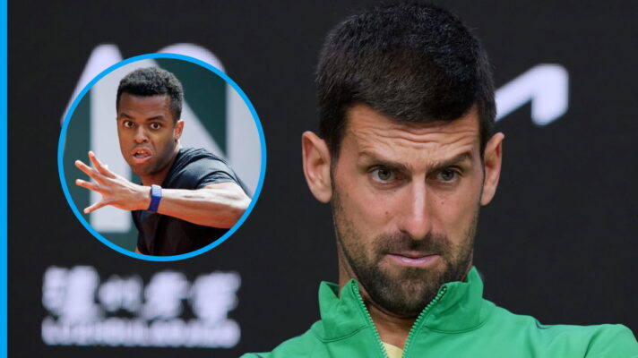 Novak Djokovic and Giovanni Mpetshi Perricard