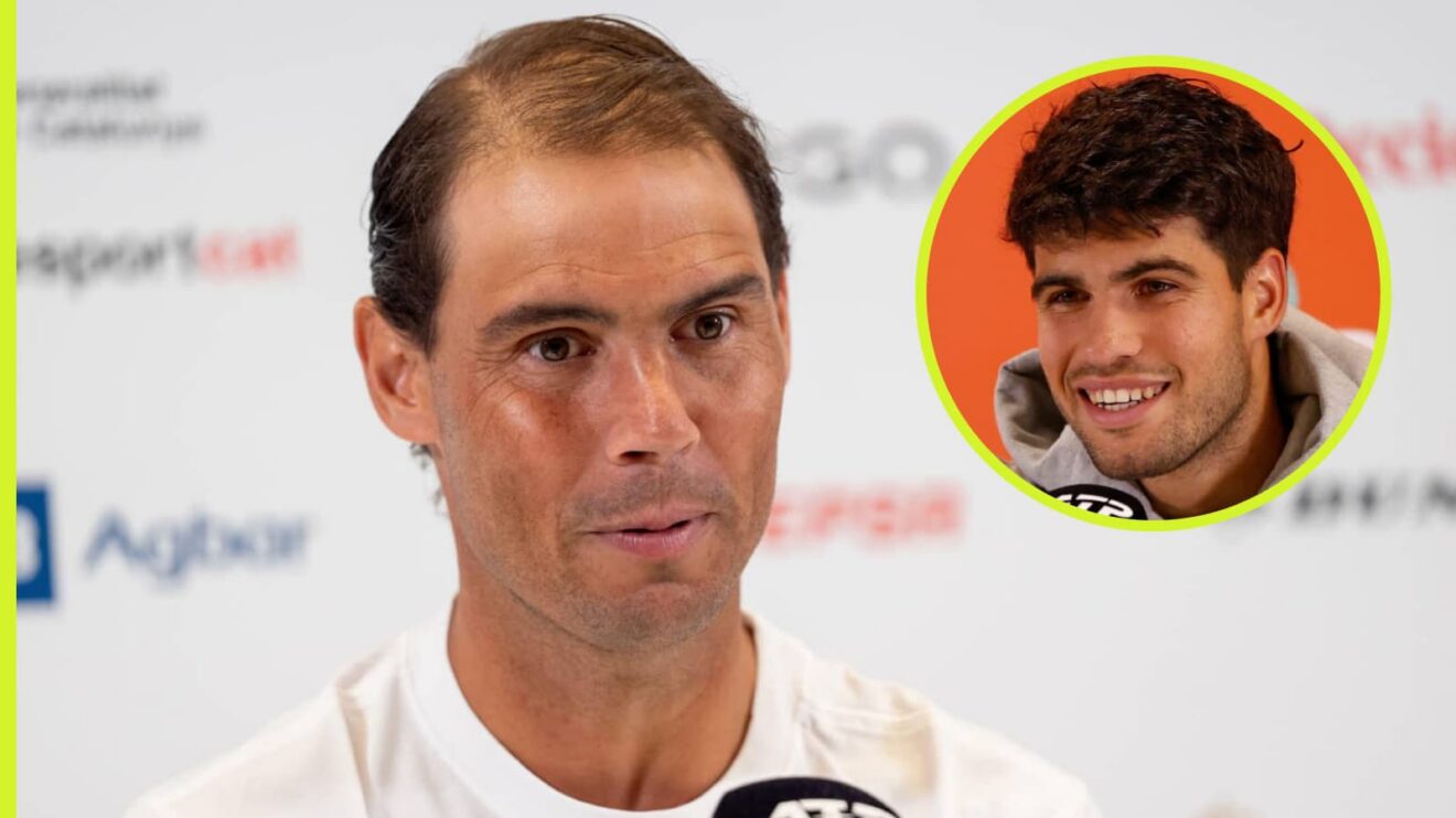 Rafael Nadal and Carlos Alcaraz