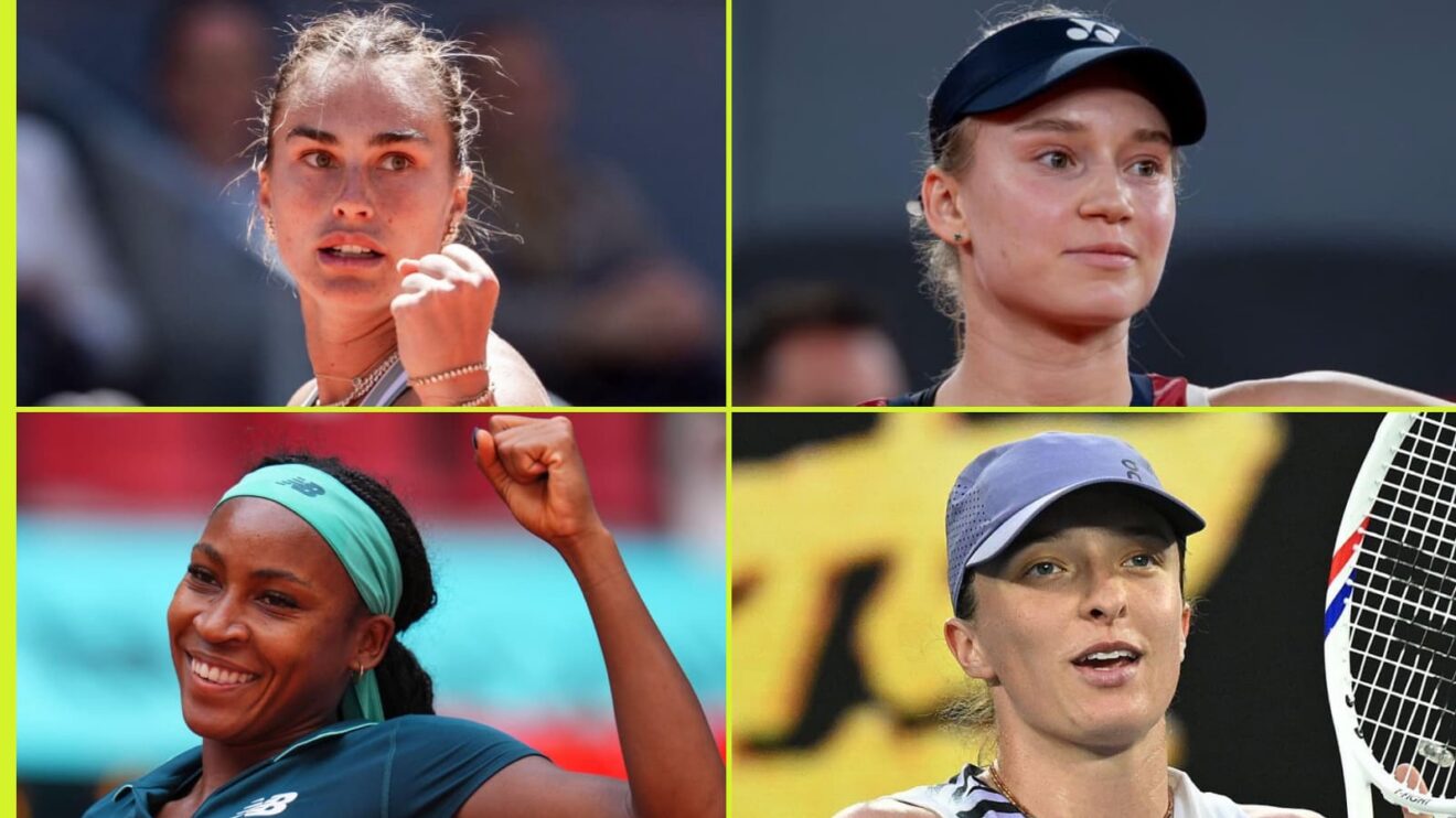 Aryna Sabalenka, Elena Rybakina, Coco Gauff and Iga Swiatek