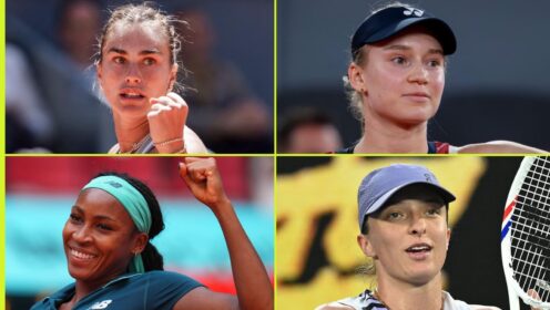 Aryna Sabalenka, Elena Rybakina, Coco Gauff and Iga Swiatek