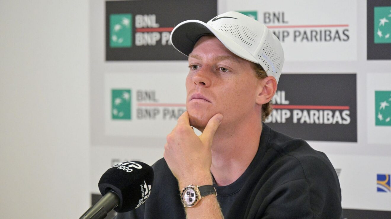 Jannik Sinner at his Italian Open press conference