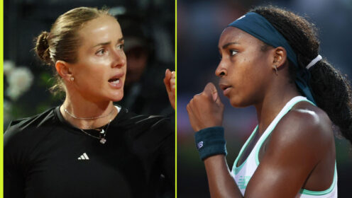 Pictured: Elina Svitolina and Coco Gauff
