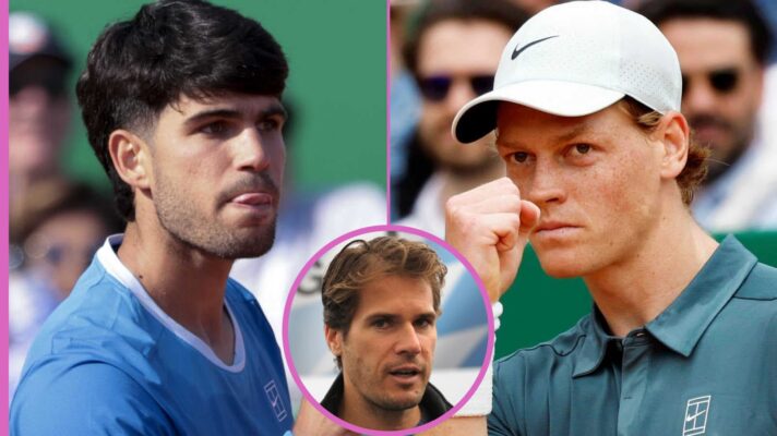Carlos Alcaraz, Jannik Sinner and Tommy Haas