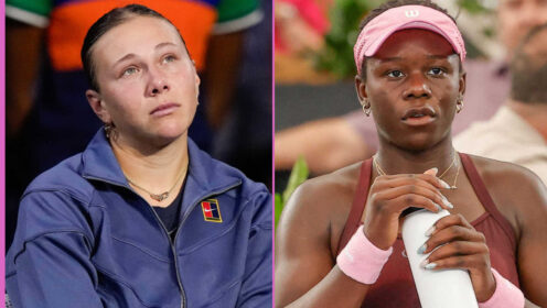 Pictured: Amanda Anisimova and Victoria Mboko