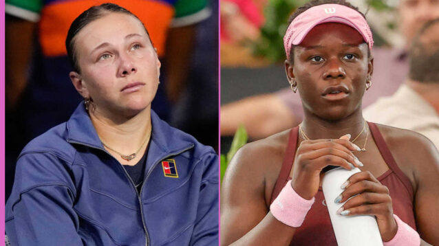 Pictured: Amanda Anisimova and Victoria Mboko