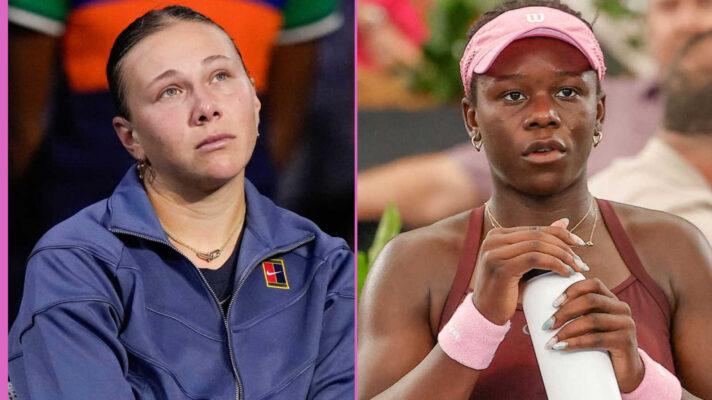 Pictured: Amanda Anisimova and Victoria Mboko