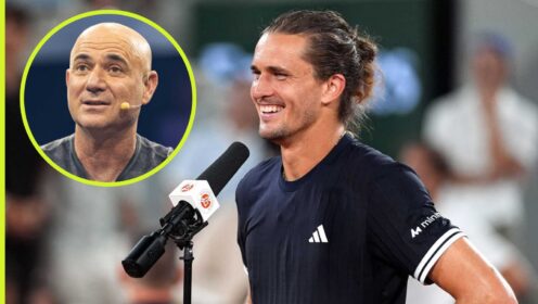Alexander Zverev and Andre Agassi