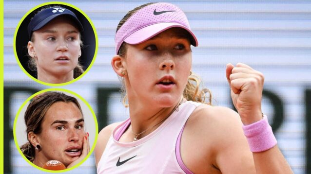 Mirra Andreeva, Elena Rybakina and Aryna Sabalenka