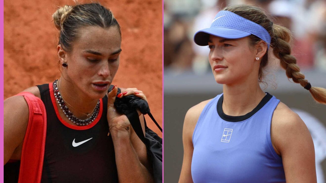 Pictured: Aryna Sabalenka and Anna Kalinskaya