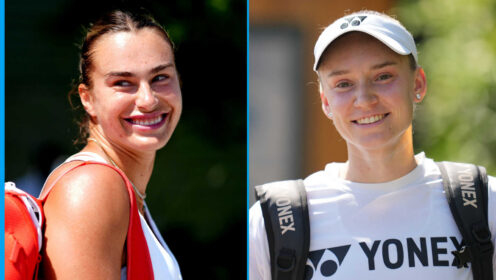 Pictured: Aryna Sabalenka and Elena Rybakina