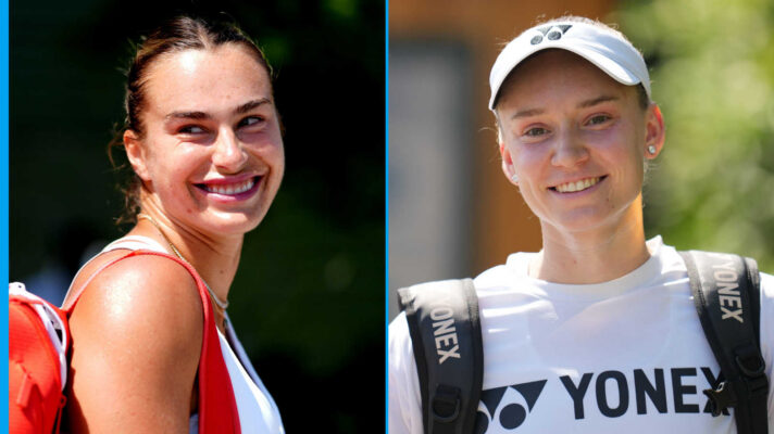 Pictured: Aryna Sabalenka and Elena Rybakina