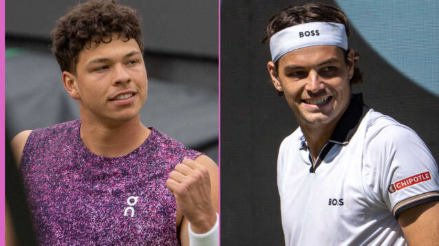 Pictured: Ben Shelton and Taylor Fritz