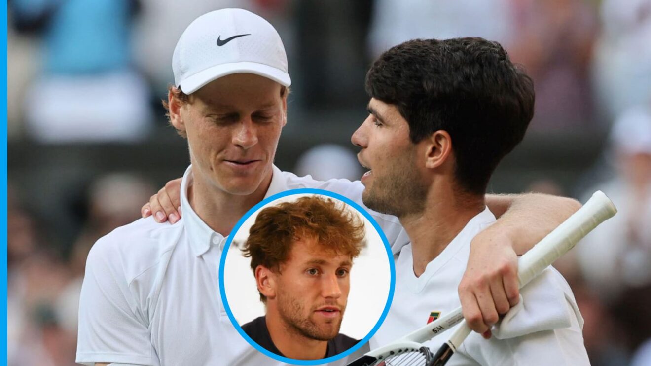 Casper Ruud, Jannik Sinner and Carlos Alcaraz