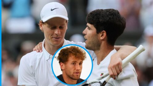 Casper Ruud, Jannik Sinner and Carlos Alcaraz