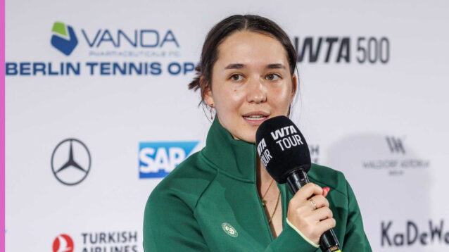 Pictured: Eva Lys during a press conference