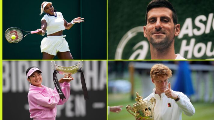 Serena Williams, Novak Djokovic, Alex Eala and Jannik Sinner