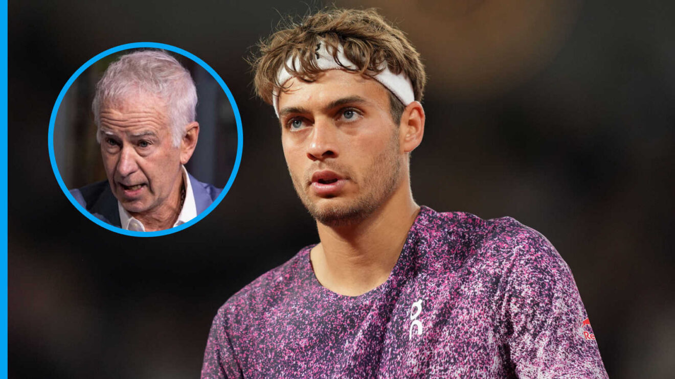 Pictured: Fabio Cobolli with inset of John McEnroe
