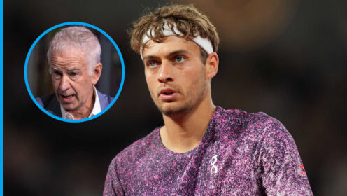 Pictured: Fabio Cobolli with inset of John McEnroe