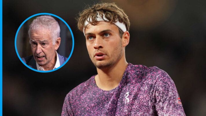 Pictured: Fabio Cobolli with inset of John McEnroe