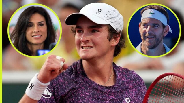 Joao Fonseca, Gabriela Sabatini and Juan Martin del Potro