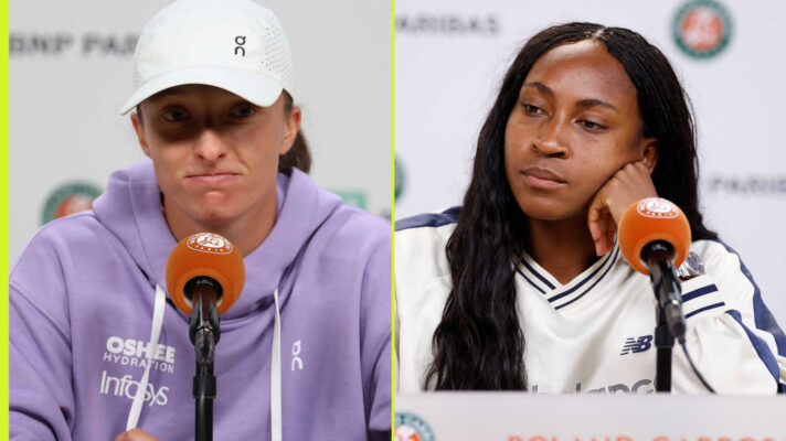 Pictured: Iga Swiatek and Coco Gauff