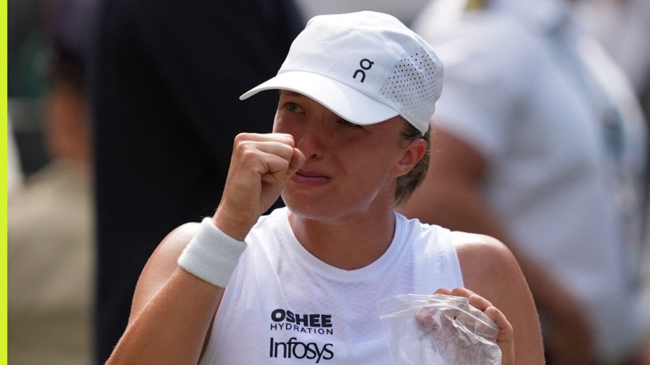 An emotional Iga Swiatek at Wimbledon
