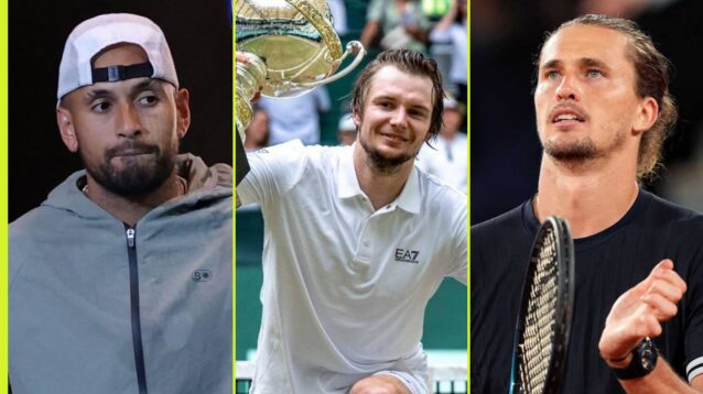 Nick Kyrgios, Alexander Bublik and Alexander Zverev