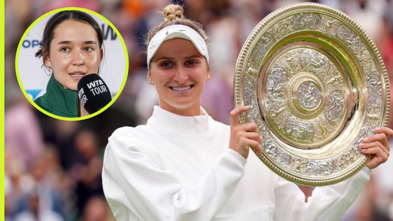 Pictured: Marketa Vondrousova with inset of Eva Lys