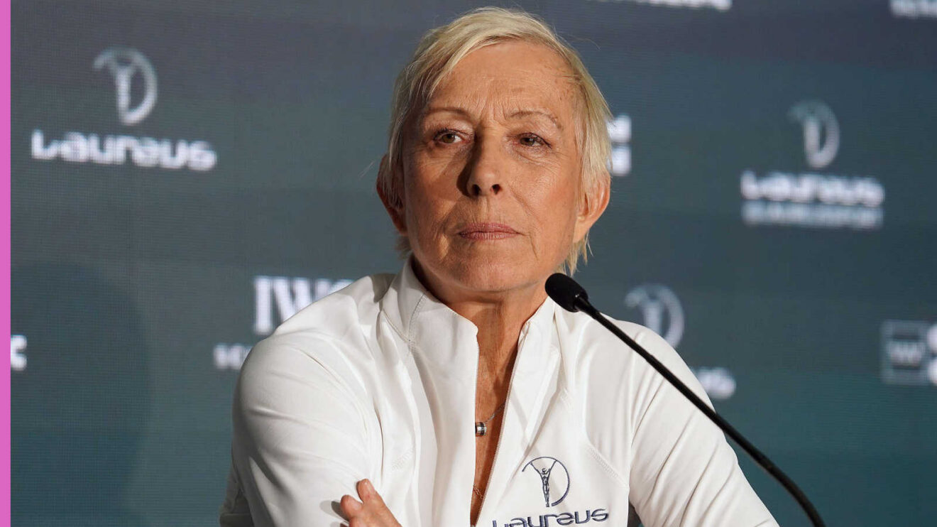 Pictured: Martina Navratilova at a press conference