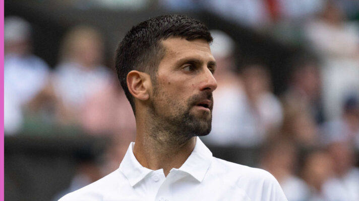 Pictured: Novak Djokovic during a match
