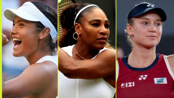 Emma Raducanu, Serena Williams and Elena Rybakina