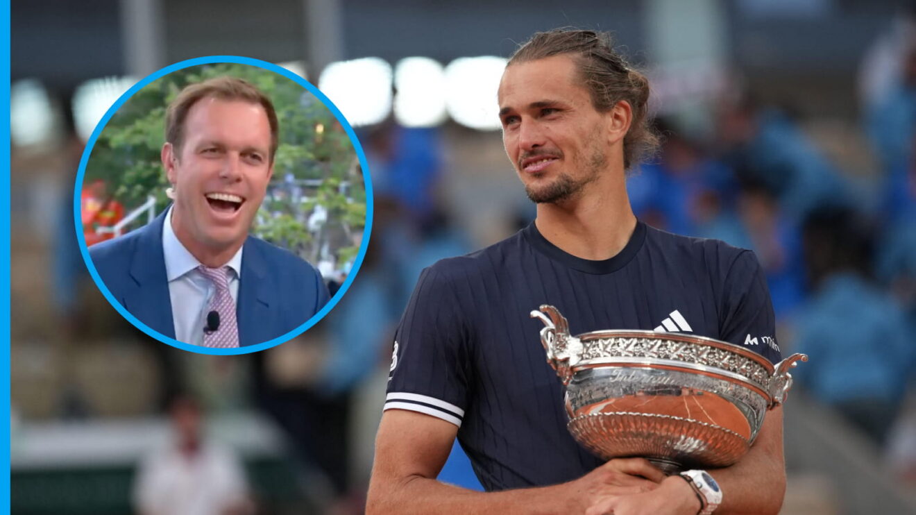 Alexander Zverev and (inset) Sam Querrey