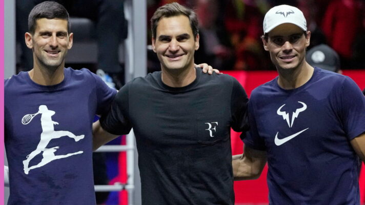 Pictured: Novak Djokovic, Roger Federer, and Rafael Nadal