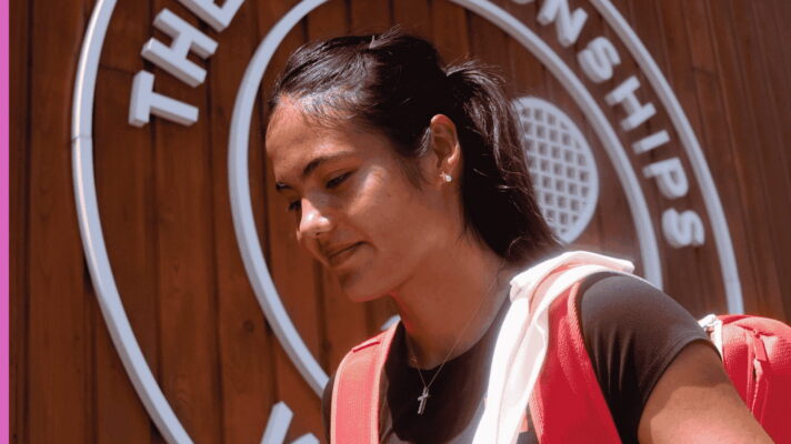 Pictured: Emma Raducanu at Wimbledon