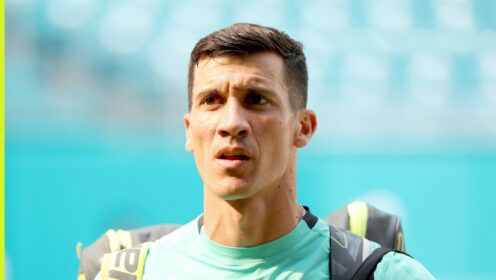 Pictured: Facundo Bagnis looks on