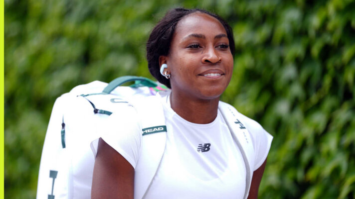 Pictured: A smiling Coco Gauff