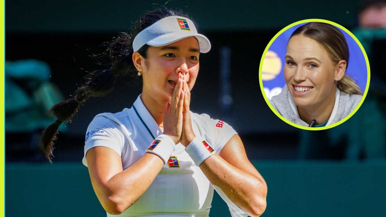 Alex Eala and Caroline Wozniacki