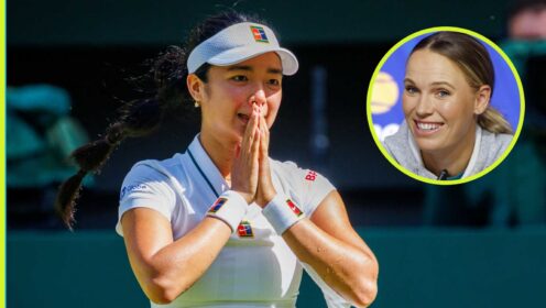 Alex Eala and Caroline Wozniacki