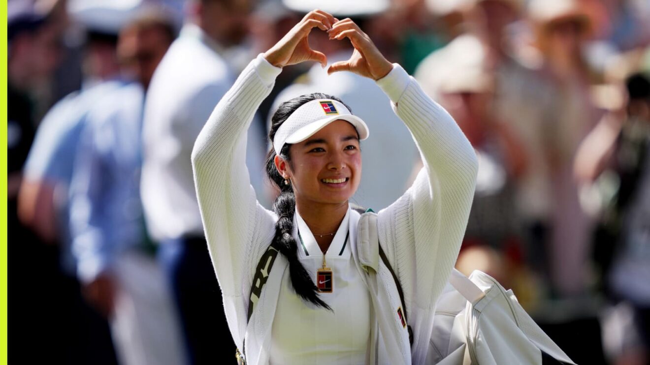 Alex Eala leaves the court at Wimbledon