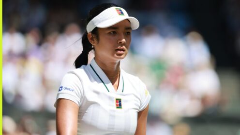 Alex Eala in action at Wimbledon