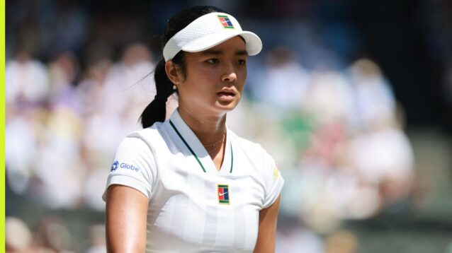 Alex Eala in action at Wimbledon