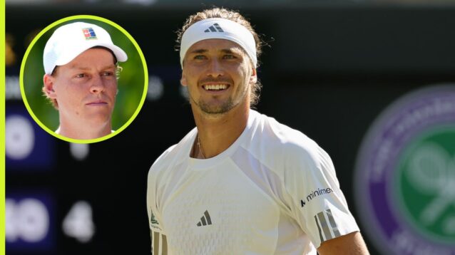 Alexander Zverev and Jannik Sinner at Wimbledon