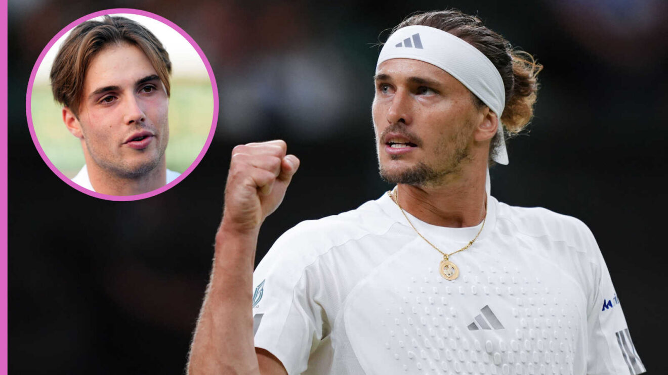 Pictured: Alexander Zverev with inset of Arthur Fery