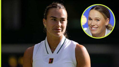 Aryna Sabalenka and Caroline Wozniacki