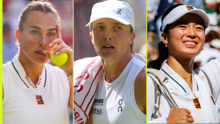 Pictured: Aryna Sabalenka, Iga Swiatek and Alex Eala