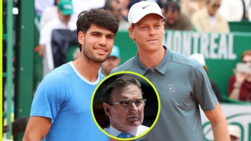 Carlos Alcaraz, Jannik Sinner and Jimmy Connors