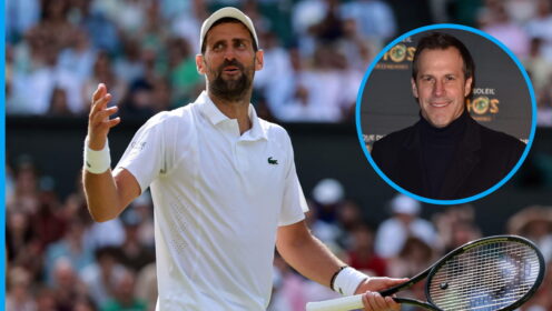 Novak Djokovic and Greg Rusedski